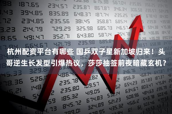 杭州配资平台有哪些 国乒双子星新加坡归来！头哥逆生长发型引爆热议，莎莎抽签前夜暗藏玄机？